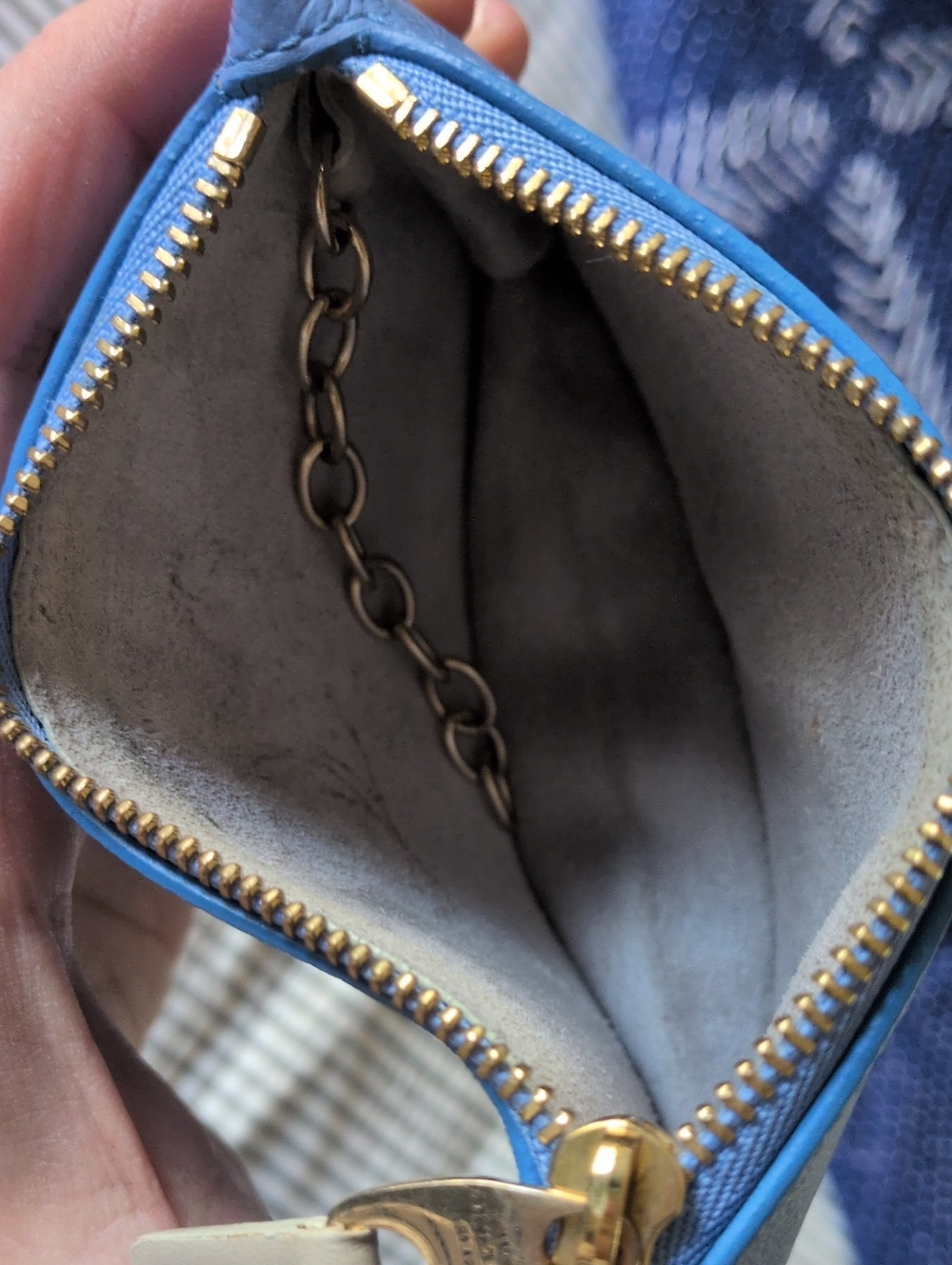Smythson Panama Zip Pouch Keyring - Picture 7 of 8